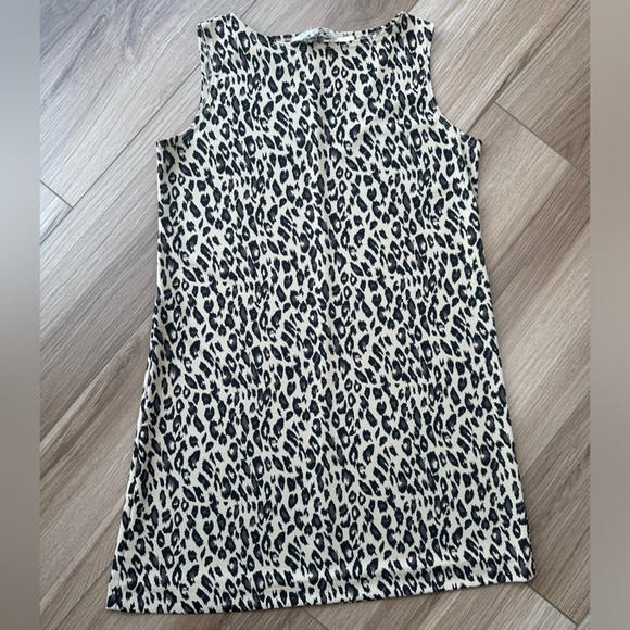 Vintage Leopard Print Boat Neck T-shirt Tank Dress - Picture 3 of 12
